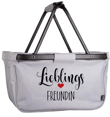 Herz & Heim® Einkaufskorb personalisiert/faltbar/modernes Design/Geschenk-Idee für Jedermann (Lieblings)