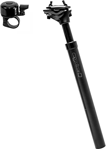 Ergotec Alu Fahrrad Sattelstütze SP 10.0 Ø 27,2 mm/L 350 mm schwarz/Sand Sicherheitslevel 5 inkl. Fahrradklingel