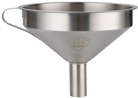 WAAZI Entonnoir en Acier Inoxydable Grand Entonnoir de Cuisine Entonnoir à Huile de Cuisson en métal avec Filtre à Tamis Amovible for Huile Liquide (Color : M)