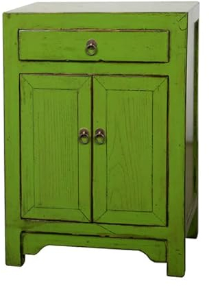 Fine Asianliving Chinesischer Nachttisch Nachtschrank Grün Hochglanz B42xT32xH60cm Chinesischer Schrank Chinesische Nachtkommode China Orientalische Möbel Chinesische Beistelltisch