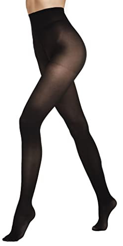 VENEZIANA NUOVA Press Control Kompressionsstrumpfhose Damen - Bauchweg Strumpfhosen Damen 40 DEN Matte - Semi Blickdichte Strumpfhose Schwarz - Shaping Strumpfhosen Damen - LYCRA ENERGIZE - M