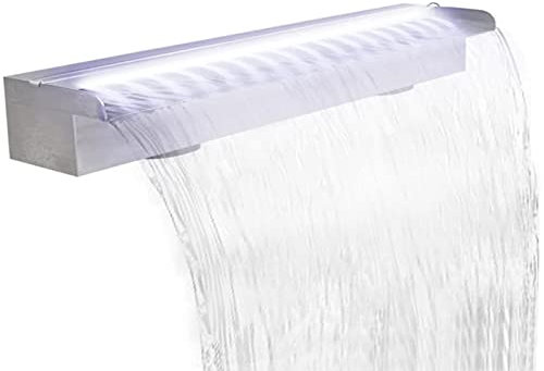 Keketa Lama d'acqua rettangolare a LED 90 cm in acciaio inox per piscina