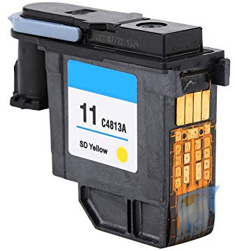 KIMISS Drucker Druckkopf Natürliche Farben C4812A Druckkopf Kein Papierstau Druckkopf für HP 500 510 800 Serie Rot (Gelb C4813A)