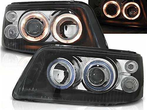 CR-Lights Angel Eyes Scheinwerfer Set in schwarz für VW T5 04.2003-08.2009