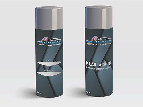 Der Lackmann Lack & Lackierzubehör Autolack Sprühdosen Set für Opel Z22C Graphitschwarz 22C+Klarlack 400 ml