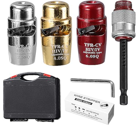 Pelacables eléctricos, herramienta pelacables, máquina peladora automática para cortar rápidamente alambre, taladro eléctrico manual, herramientas portátiles de aleación de aluminio para electricista