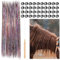 NQEUEPN 40pcs Haarschmuck für Pferde Set, Bunte Pferdemähne und Schwanz Lametta Quaste Pferde Glitzer Haarverlängerungen Dekorationen für Western Hochzeit, Braut, Pferde, Feiern, mit Werkzeug