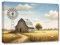 CXHOSTENT Bauernhaus-Leinwand-Kunst Scheune und Windmühle Bilder Alter Bauernhof Gemälde Druck Wohnzimmer Dekor Rahmen (Scheune - 1, 30.00 x 45.00 cms)