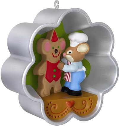 Hallmark Keepsake Weihnachtsdekoration: Ausstechform 'Maus und Freund' - Kunststoff, Pulverbeschichtet, Figural, Serie Belonging, 1 Stück