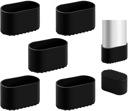 YEYIT 24 Stück Stuhlbeinkappen,Stuhlbeinschoner 40x20mm Stuhlbeinschutz Fußkappen für Gartenstühle,Anti-Lärm Kratzfest Schutzkappen für Stuhlbeine