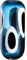 LEONARDO HOME Occhi Blu Vase, 1 Stück, handgemachtes Kunstwerk voller Leidenschaft, Elegante Blumenvase, einzigartige Schönheit, Kunst für Zuhause, Höhe 37,2 cm, blau, 047511