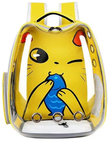 Haustiertrage-Rucksack, Haustier-Reise-Tragetasche, transparente Raumkapsel-Luftpolster-Haustier-Rucksack-Tasche, Oxford-Stoff-Haustiertasche, Reisekäfig für Haustierbedarf