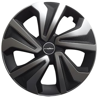 Goodyear 15 Zoll Radkappe Satz schwarz grau GOD9085 Radzierblenden Radblende