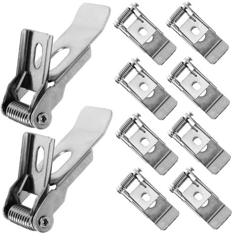 SEWOART 10 Piezas Hebilla De Luz Empotrada Pinzas De Resorte Para Focos Empotrables Clips De Luz Abrazaderas De Sujeción Para Lámpara Empotrada Silver Planchar