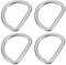 PATIKIL 1,5 Metall D-Ringe, 4 Stück 304 Edelstahl D-Ring Geschweißte Solide Dee Ringe DIY Zubehör für Gürtel Nähen Hundehalsbänder Gurtbänder, 4x30mm