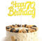 AIVEKE Happy 70th Birthday Cake Toppers Gold - 70th Birthday Cake Decorations Happy Birthday Cake Cupcake Topper for Men Women 70th Birthday Cake Party Decorations