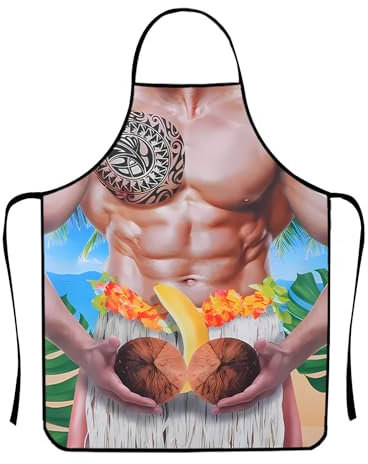 Cosysparks Kochschürze Männer Sexy, Kochschürze Männer Lustig Grillschürze für Männer Lustig Küche Lustige Schürze für Männer Bbq Party Erwachsene Schürze für Männer Geschenk (Stil 3)