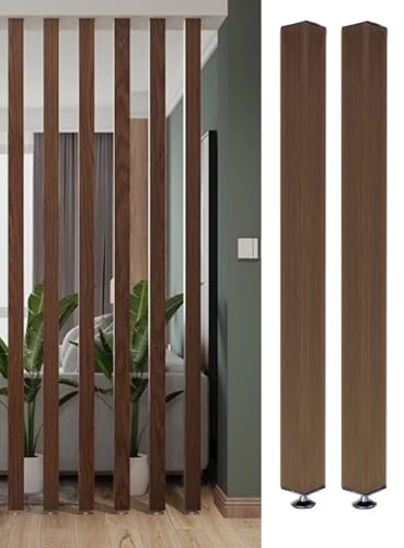 Rustikaler Raumteiler aus Holz für Wohnzimmer, Küche, Schlafzimmer, Badezimmer, Eingangsbereich, Wohnwand mit vom Boden bis zur Decke, Holzlamellen, 70 cm, 1 Stück