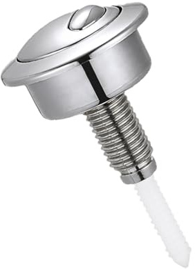 1 Stück Dual Flush Toilette Spülkasten Druckknopf, Toilette Druckknopf Spülung Ersatzteil (Silber)