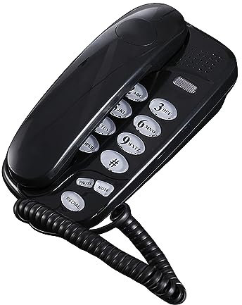 KXT580 - Teléfono fijo con cable con luz de llamada silenciosa y remarcada, teléfono inteligente para el hogar
