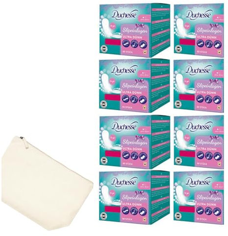 9tlg. Set 8x60 Duchesse to go Slipeinlagen Ultra Dünn | Atmungsaktiv + STUDIO.MUNET Etui-Bag