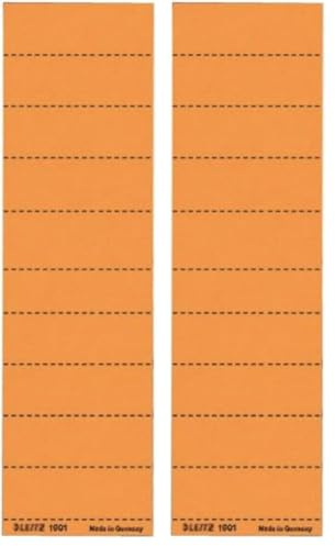 Leitz 1901-45 Blankoschildchen, Karton, 4zeilig, 60 x 21 mm, orange (Packung mit 2)