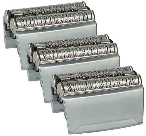 vhbw 3x Ersatz-Scherköpfe kompatibel mit Braun 5020s (5748/5749) | 5030s (5748 / 5749), 5040s (5748 / 5749) Elektrorasierer, Silber