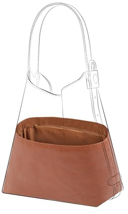 DGAZ Leichter Taschenorganizer für Low Key Hobo MM, Innenorganizer, Gold | Satin Innenfutter, Wasserabweisendes DuPont Papier, Reißverschlusstasche, Flaschenhalter, Passgenau