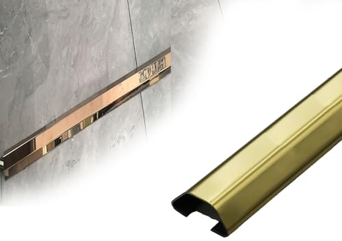 MTADSBKFP Mini-goulottes pour câbles électriques, Goulotte de Câble en Acier Inoxydable Or Autocollante 20-100mm x 50-180cm 1-10 Pcs(1 PC,W 50 MM L 50 CM)