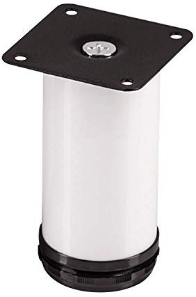 SET de 4 x SO-TECH® Pied de Meuble JIMMY Blanc Ø 50 mm/Hauteur: 150 mm Pied Réglable