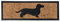 HOMESCAPES Door Mat Black Dog 100% Natural Coir 25 x 75 cm with Rubber Non-Slip Back Indoor and Outdoor Doormat