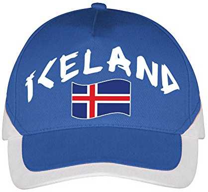 Supportershop Fußball Island Kappe, Blau, Einheitsgröße