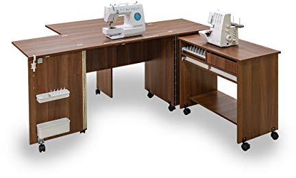Comfort 7+ | Nähmaschinenschrank | Nähmöbel | Nähtisch | (Lakeland acaia light)