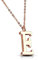 Bungsa BUCHSTABE E Kette Rosegold - BUCHSTABEN-ANHÄNGER E Halskette in Rosegold - Alphabet Kette rosé - aus Edelstahl - Schmuck für Damen, Kinder & Herren