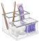 iDesign Kunststoff-Schmuckkästchen mit 2 Schubladen für Kosmetik, Dental-Zubehör 6.5 x 6.5 x 4.53 4-teiliges Organizer.