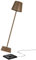 Zafferano, Poldina XXL Lampe, Kabellose, Wiederaufladbare Stehlampe mit Touch Control, Geeignet für Wohnzimmer und Außenbereich, Dimmer, 2700-3000 K, Verstellbare Höhe 69-150 cm, Farbe Corten