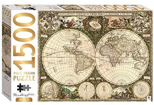 Mindbogglers Gold Jigsaw: Vintage World Map