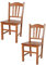 t m c s Tommychairs - 2er Set Stühle Silvana für Küche und Esszimmer, Robuste Struktur aus Buchenholz, in der Farbe Kirschholz lackiert und Sitzfläche aus Holz