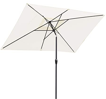 Sekey Aluminum Sonnenschirm 200 × 300 cm Sonnenschirm Balkon Sonnenschirm Rechteckig für Balkon Garten & Terrasse Sonnenschutz UV 50+