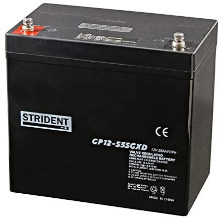 2 x Strident AGM GP12-55AH – Mobility Scooter Battery – Rechargeable Batteries – Valve Regulated Batteries