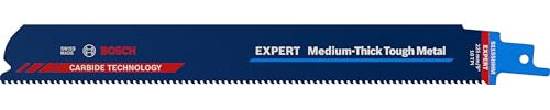 Bosch Professional 1x Lame de scie sabre Expert `Medium-Thick Tough Metal` S 1155 HHM (pour Acier robuste, Tôles en acier inoxydable, Longueur 225 mm, Accessoires Scie sabre)