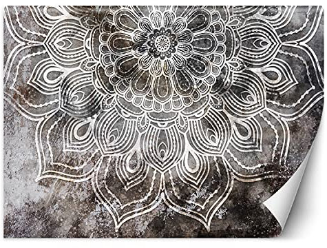 Vliestapete - Tapete 400x280 - Fototapete 3d Effekt - Wanddekoration fur Wohnzimmer - Wandtapete Einfach zu Montieren - Mandala Ornament
