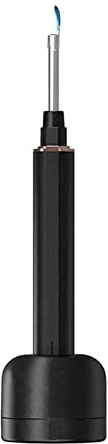 SMSOM Ohrwachsentfernung, Earwax-Entferner-Ohr-Kamera, 6 Low-Temp LED Lichter, Ohrreiniger kompatibel mit iPhone und Android for Kinder, Erwachsene, Schwarz