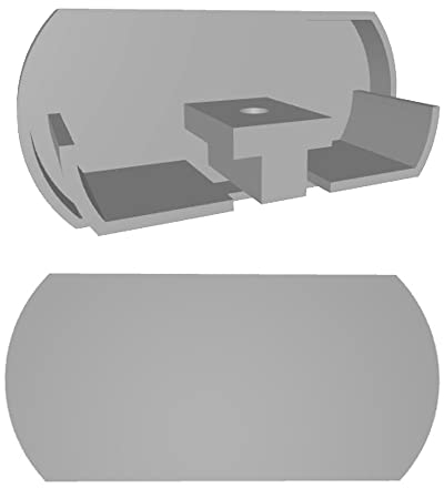 ULROAD 2x Ersatzteil Endkappe für IKEA Kvartal Laufleiste Set mit 2 Stück Replica Ersatzteile Kappe Abdeckung für Führungsschiene Schienensysten KVARTAL Ersatzteile Grau