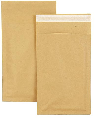 smiley pack 400 Luftpolstertaschen Luftpolsterumschläge Gr. B/2 Braun (140x225 mm) DIN A6+ C6 gepolsterte Briefumschläge Polsterversandtaschen Versandtaschen Luftpolsterversandtaschen gepolstert