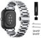 Niboow 20mm Cinturino per Amazfit Bip 3 Pro/Bip 3/GTS 3/GTS 2 Mini, Acciaio Inossidabile Cinturino per Samsung Galaxy Watch 5/Watch 5 Pro 45mm/Watch 4/4 Classic/Huawei Watch GT 3 Pro 43mm - D'argento