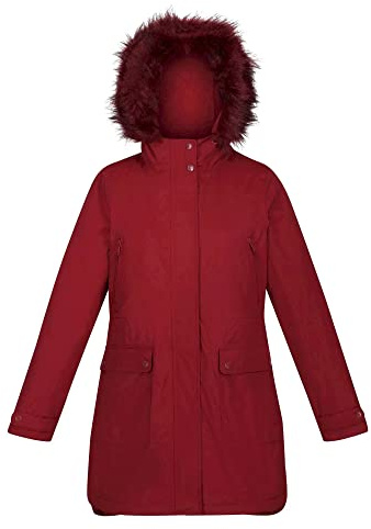 Regatta Womens/Ladies Sabinka Faux Fur Trim Parka (8 UK) (Cabernet)