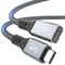 AGFINEST USB4 Verlängerungskabel Thunderbolt 3 & 4 Verlängerungskabel[40Gbps & PD 100W 5A] USB4.0-Typ-C-Stecker auf Buchse,8K@60Hz oder Dual 4K Video Display, Kompatibel mit USB C Geräten