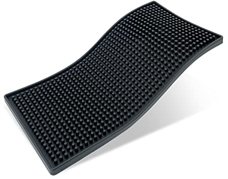 Lorigun Tapis de Bar, Tapis de Séchage de Café Noir, Tapis de Service de Bar en PVC, Tapis de Comptoir Antidérapant, Tapis pour Thé, Café, Organisateur B'outils de Bar