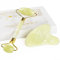 GeeRic Jade Roller&Gua Sha Scraping Massage Tool, Quartz anti-âge 100% naturel Ensemble de pierres de jade pour le visage - Rajeunir la peau et éliminer les rides Jaune